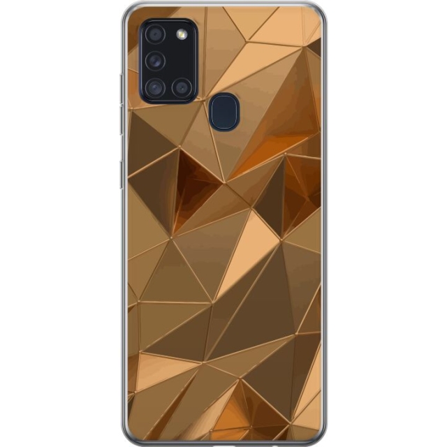 Mobildeksel til Samsung Galaxy A21s med 3D Gull motiv