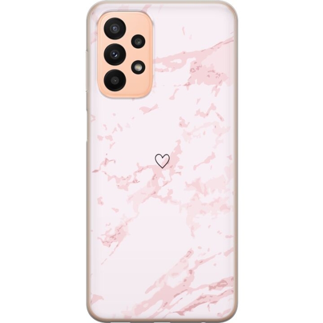 Mobildeksel til Samsung Galaxy A23 med Rosa Hjerte motiv
