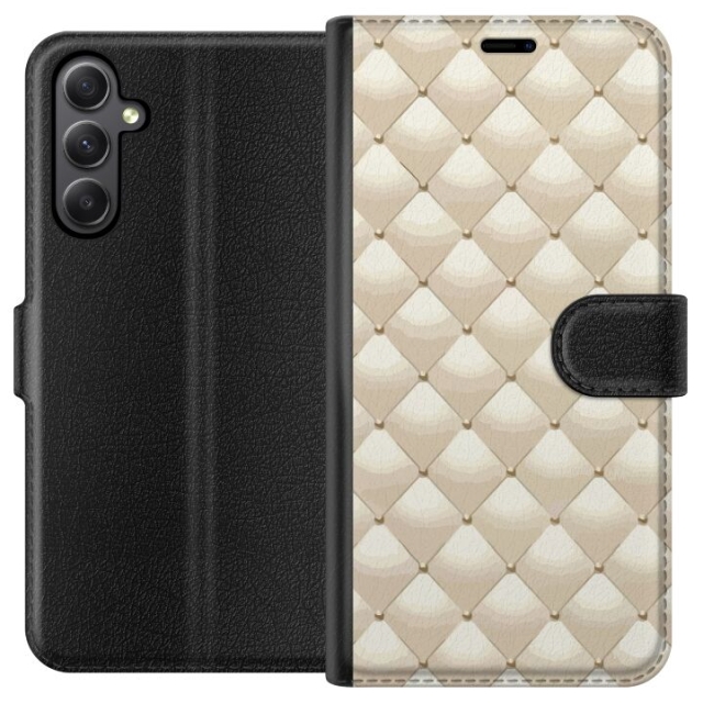 Lommeboketui til Samsung Galaxy A24 4G med Gullglans motiv