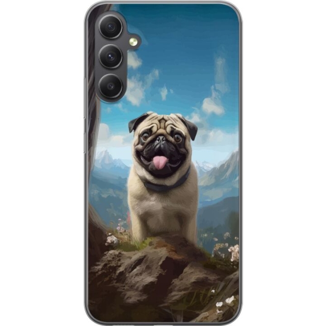 Mobildeksel til Samsung Galaxy A24 4G med Glad Hund motiv