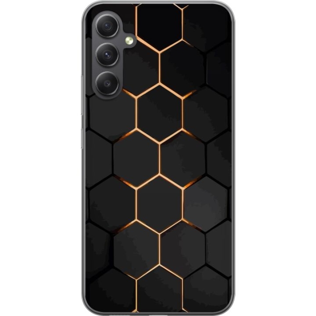 Mobildeksel til Samsung Galaxy A24 4G med Luksuriøst Mønster motiv