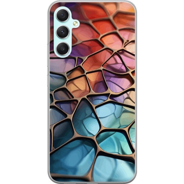 Mobildeksel til Samsung Galaxy A34 med Metalliskt mønster motiv