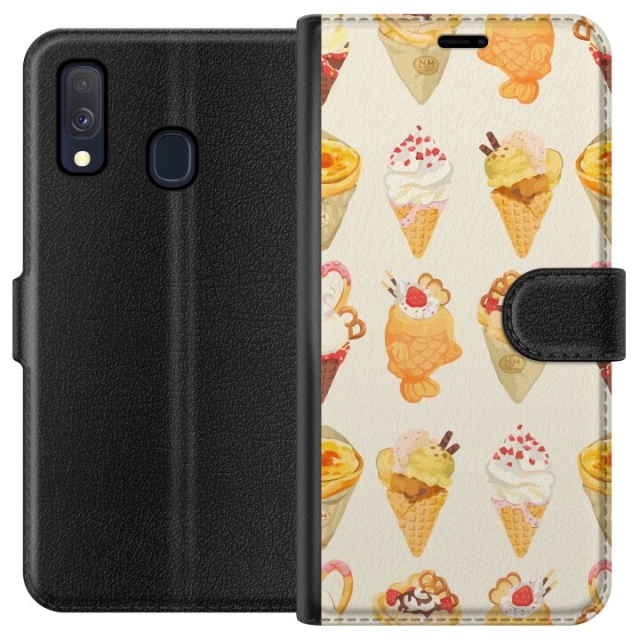 Lommeboketui til Samsung Galaxy A40 med Glassig motiv