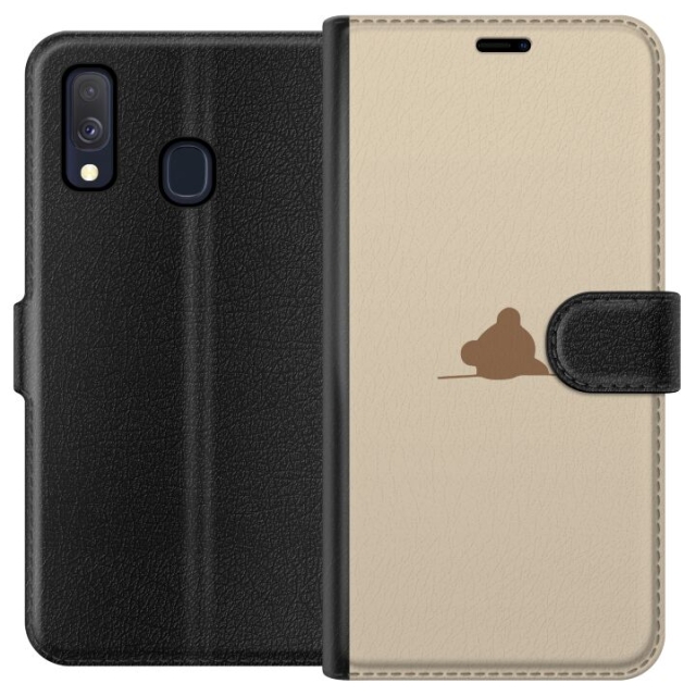 Lommeboketui til Samsung Galaxy A40 med Nalle motiv