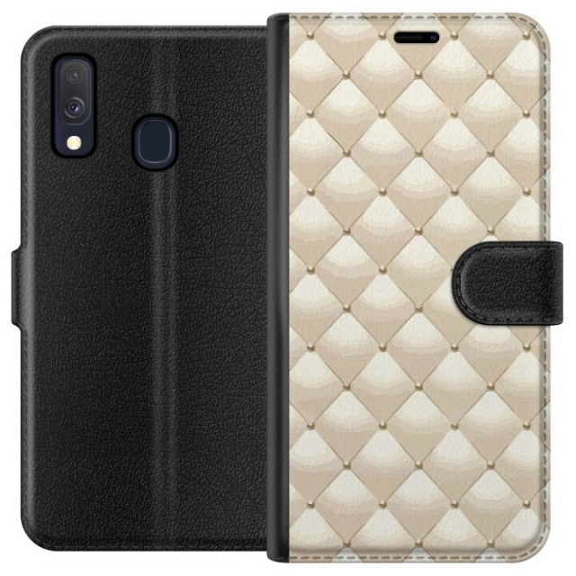 Lommeboketui til Samsung Galaxy A40 med Gullglans motiv