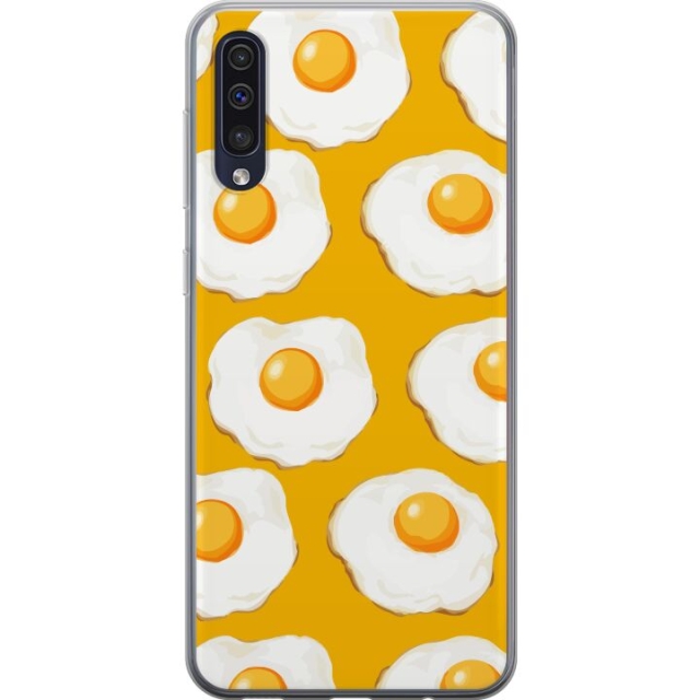 Mobildeksel til Samsung Galaxy A50 med Stekt egg motiv