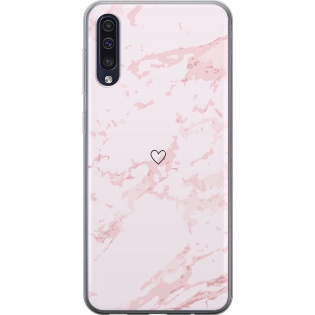 Mobildeksel til Samsung Galaxy A50 med Rosa Hjerte motiv