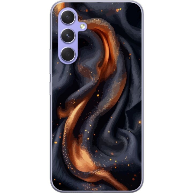 Mobildeksel til Samsung Galaxy A54 med Brennende silke motiv