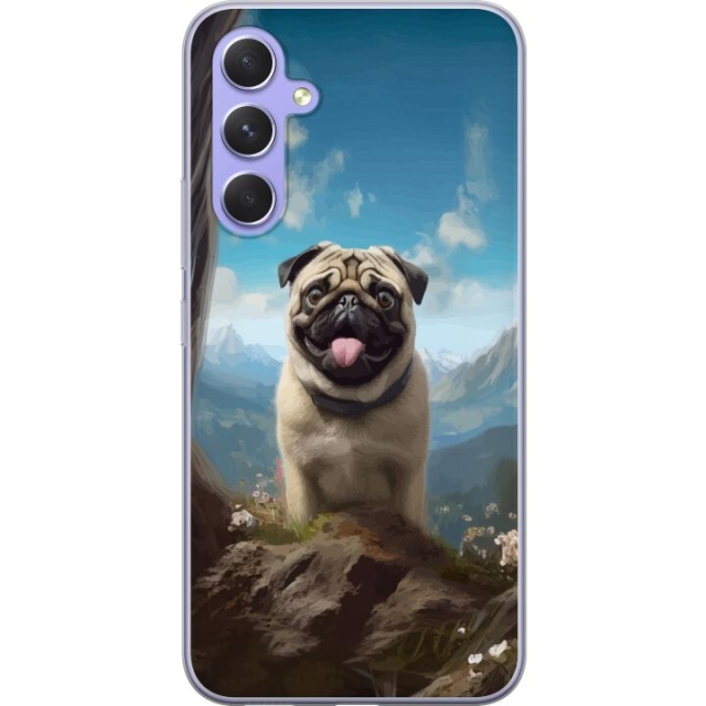 Mobildeksel til Samsung Galaxy A54 med Glad Hund motiv