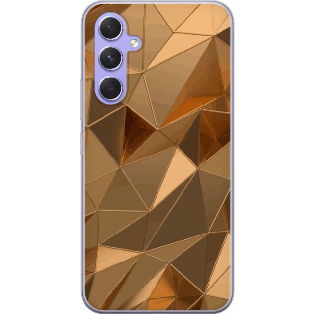 Mobildeksel til Samsung Galaxy A54 med 3D Gull motiv