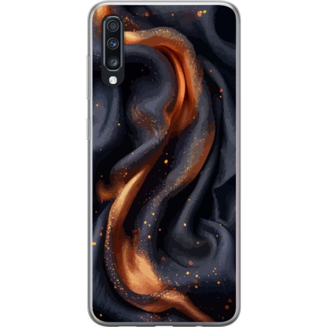 Mobildeksel til Samsung Galaxy A70 med Brennende silke motiv
