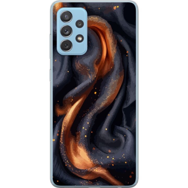 Mobildeksel til Samsung Galaxy A72 5G med Brennende silke motiv