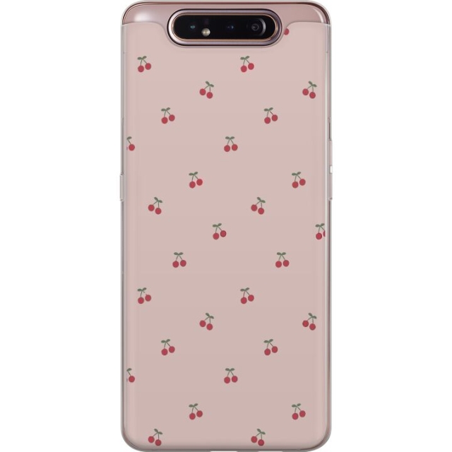 Mobildeksel til Samsung Galaxy A80 med Kirsebær motiv