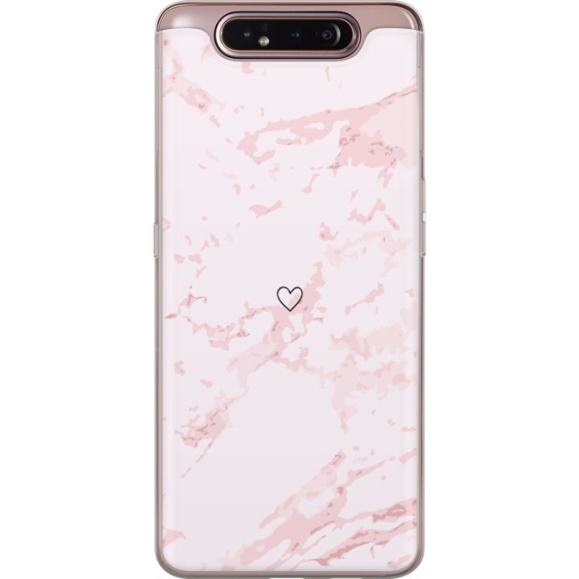 Mobildeksel til Samsung Galaxy A80 med Rosa Hjerte motiv