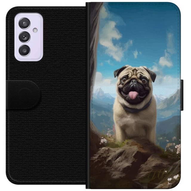 Lommeboketui til Samsung Galaxy A82 5G med Glad Hund motiv