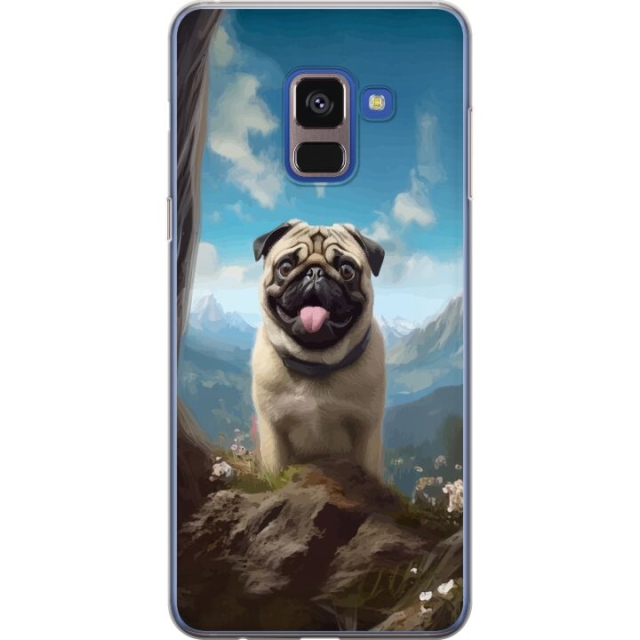 Mobildeksel til Samsung Galaxy A8 (2018) med Glad Hund motiv