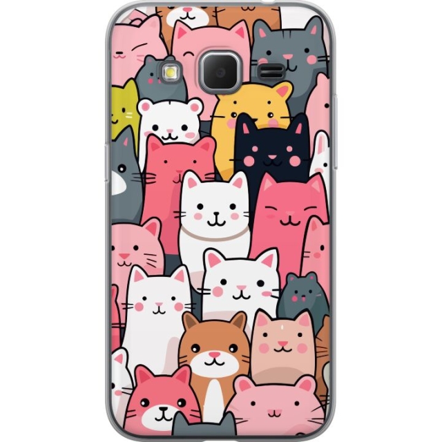 Mobildeksel til Samsung Galaxy Core Prime med Kattmønster motiv