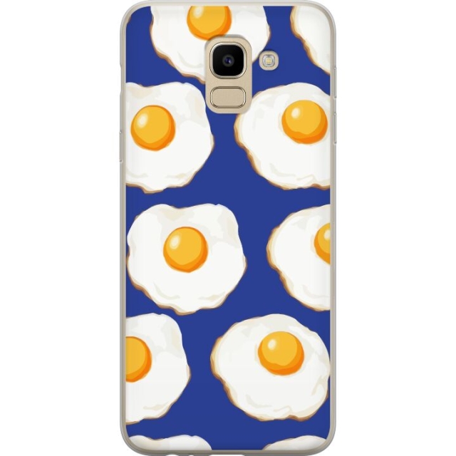 Mobildeksel til Samsung Galaxy J6 med Stekte egg motiv