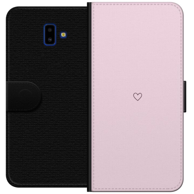 Lommeboketui til Samsung Galaxy J6+ med Hjerte motiv