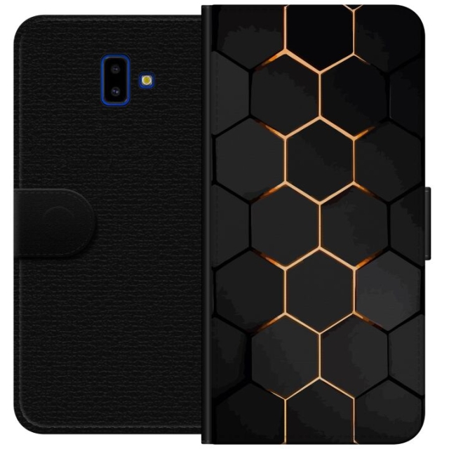 Lommeboketui til Samsung Galaxy J6+ med Luksuriøst Mønster motiv
