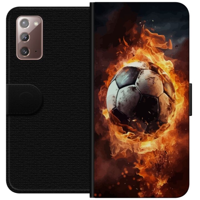 Lommeboketui til Samsung Galaxy Note20 med Fotball motiv