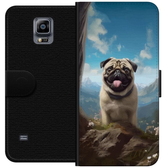 Lommeboketui til Samsung Galaxy Note 4 med Glad Hund motiv