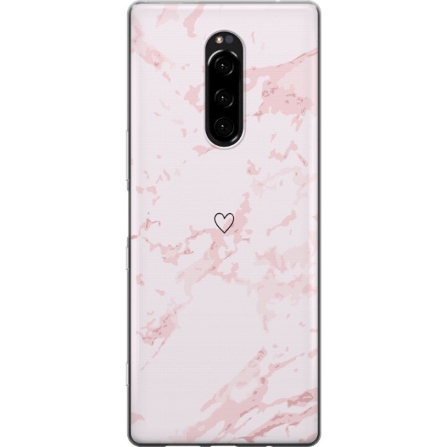 Mobildeksel til Sony Xperia 1 med Rosa Hjerte motiv