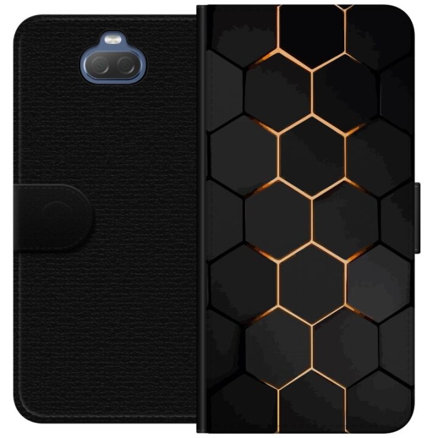 Lommeboketui til Sony Xperia 10 med Luksuriøst Mønster motiv