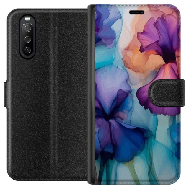 Lommeboketui til Sony Xperia 10 III med Magiske blomster motiv