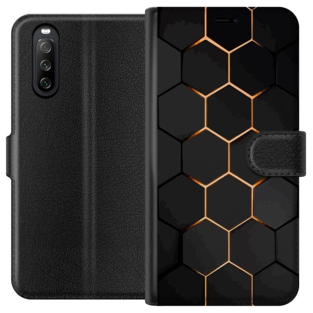 Lommeboketui til Sony Xperia 10 III med Luksuriøst Mønster motiv