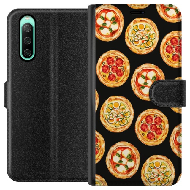 Lommeboketui til Sony Xperia 10 IV med Pizza motiv
