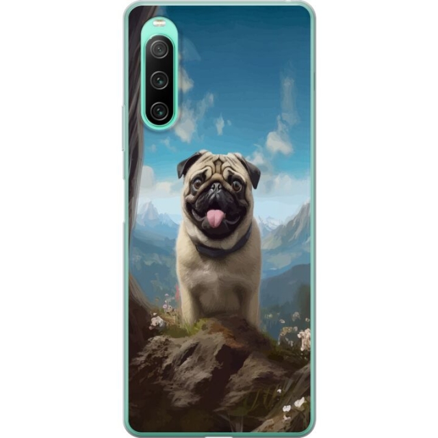 Mobildeksel til Sony Xperia 10 IV med Glad Hund motiv