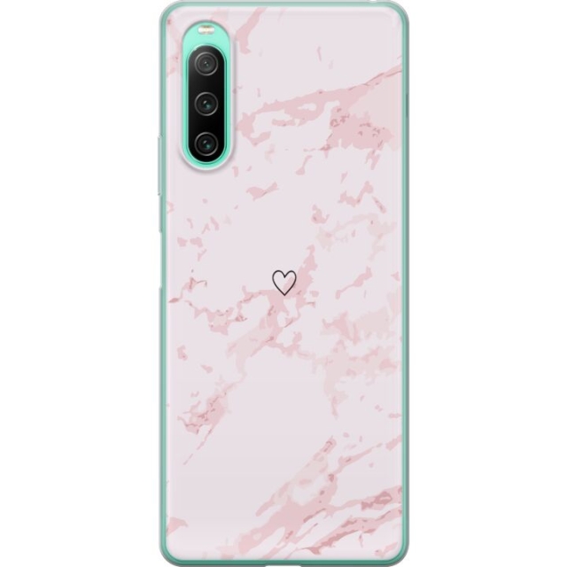 Mobildeksel til Sony Xperia 10 IV med Rosa Hjerte motiv