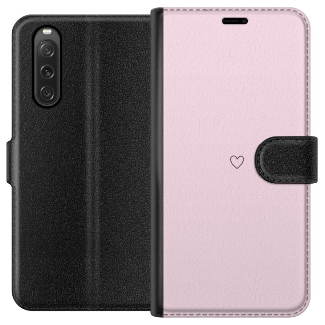 Lommeboketui til Sony Xperia 10 V med Hjerte motiv