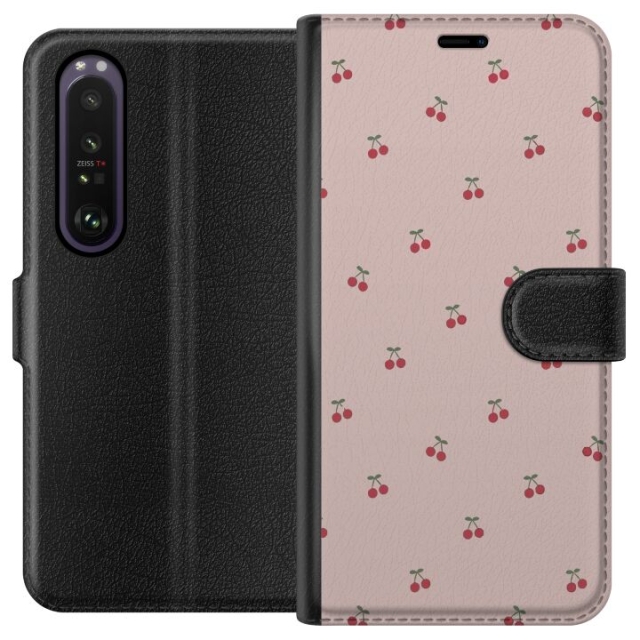 Lommeboketui til Sony Xperia 1 III med Kirsebær motiv