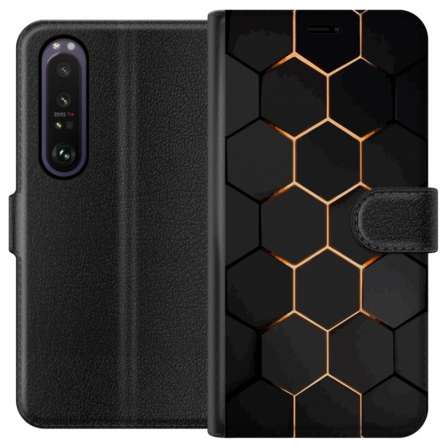 Lommeboketui til Sony Xperia 1 III med Luksuriøst Mønster motiv