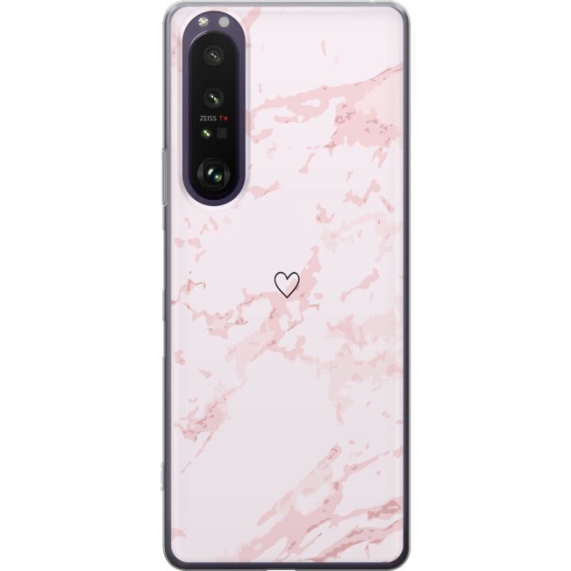 Mobildeksel til Sony Xperia 1 III med Rosa Hjerte motiv