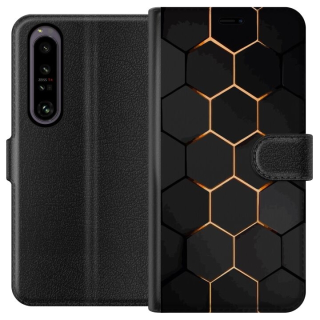 Lommeboketui til Sony Xperia 1 IV med Luksuriøst Mønster motiv