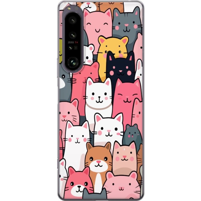 Mobildeksel til Sony Xperia 1 IV med Kattmønster motiv