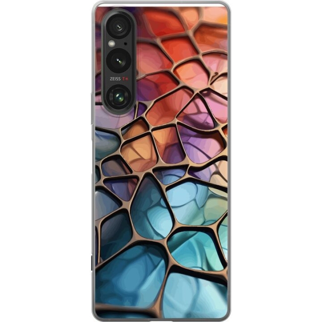 Mobildeksel til Sony Xperia 1 V med Metalliskt mønster motiv