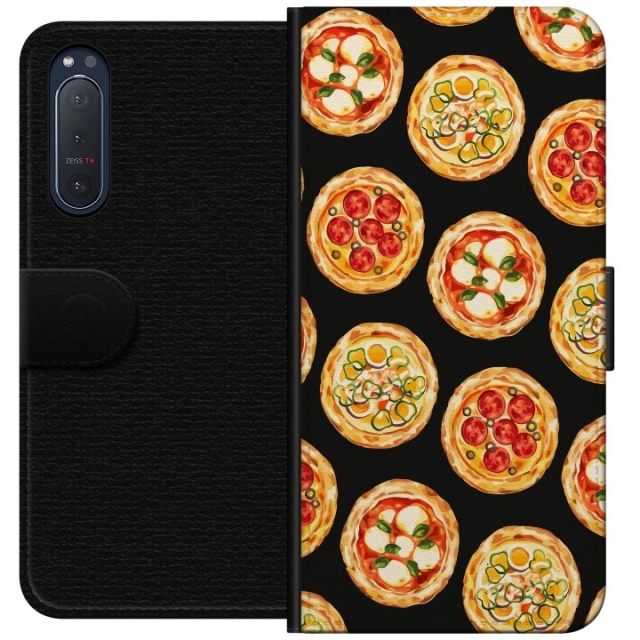 Lommeboketui til Sony Xperia 5 II med Pizza motiv