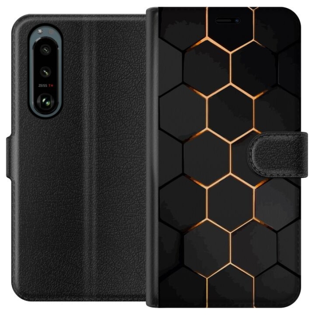 Lommeboketui til Sony Xperia 5 III med Luksuriøst Mønster motiv