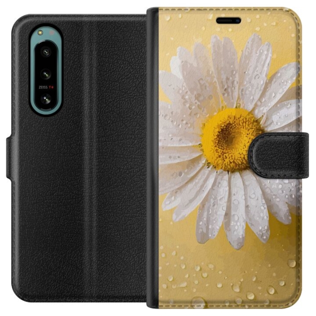 Lommeboketui til Sony Xperia 5 IV med Porselensblomst motiv