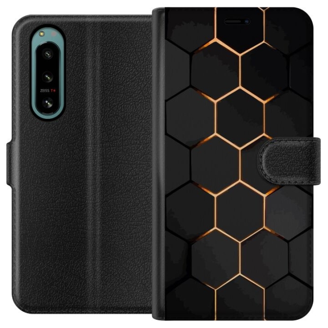 Lommeboketui til Sony Xperia 5 IV med Luksuriøst Mønster motiv