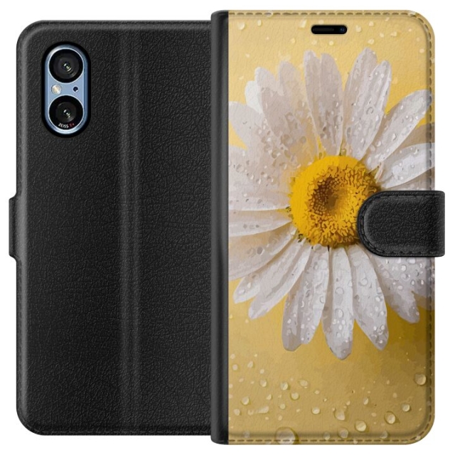 Lommeboketui til Sony Xperia 5 V med Porselensblomst motiv