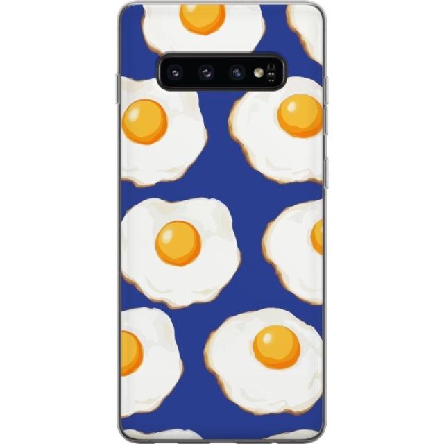 Mobildeksel til Samsung Galaxy S10 med Stekte egg motiv
