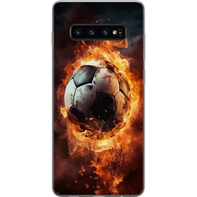 Mobildeksel til Samsung Galaxy S10 med Fotball motiv