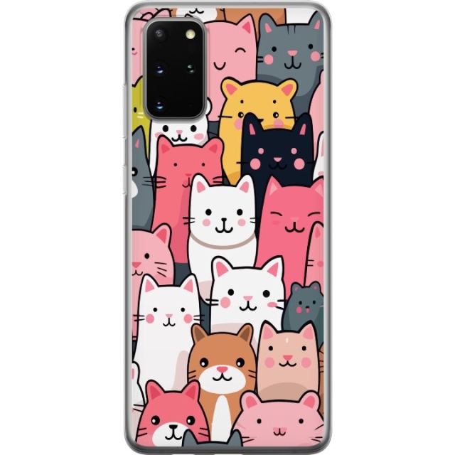 Mobildeksel til Samsung Galaxy S20+ med Kattmønster motiv