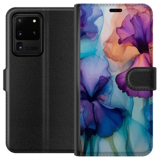 Lommeboketui til Samsung Galaxy S20 Ultra med Magiske blomster motiv