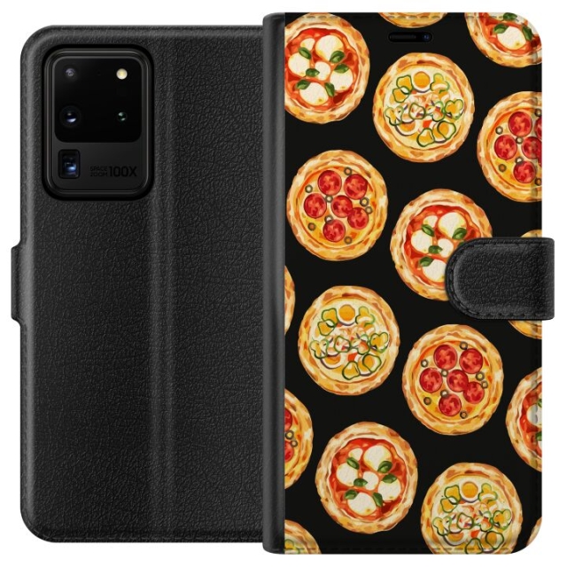 Lommeboketui til Samsung Galaxy S20 Ultra med Pizza motiv